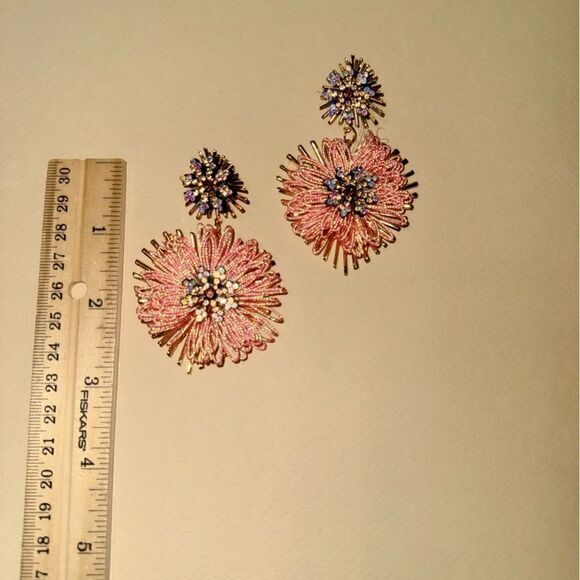 Flower drop earrings N970 - Picture 5 of 5